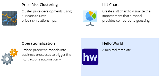 Template selection Template selection