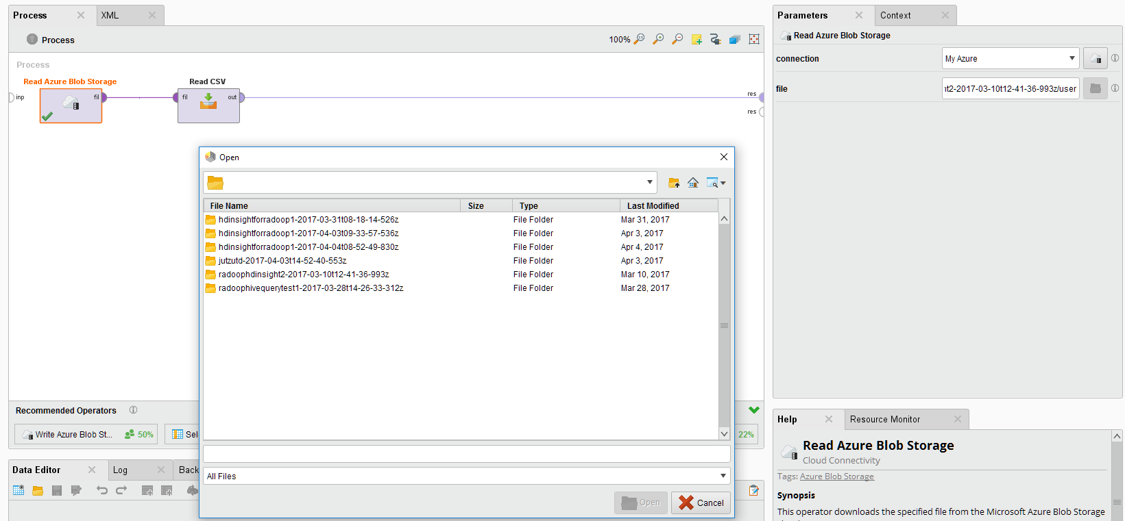 New operators for Azure Blob Storage