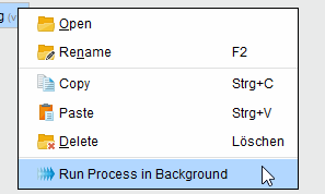 Run in background from Repository