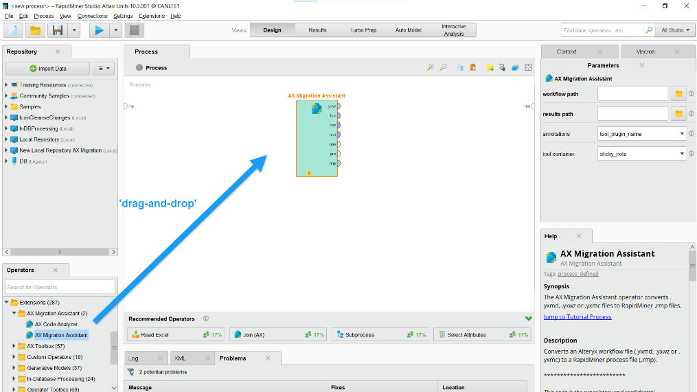 AX migration assistant operator