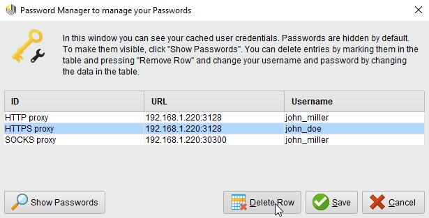 Proxy password manager